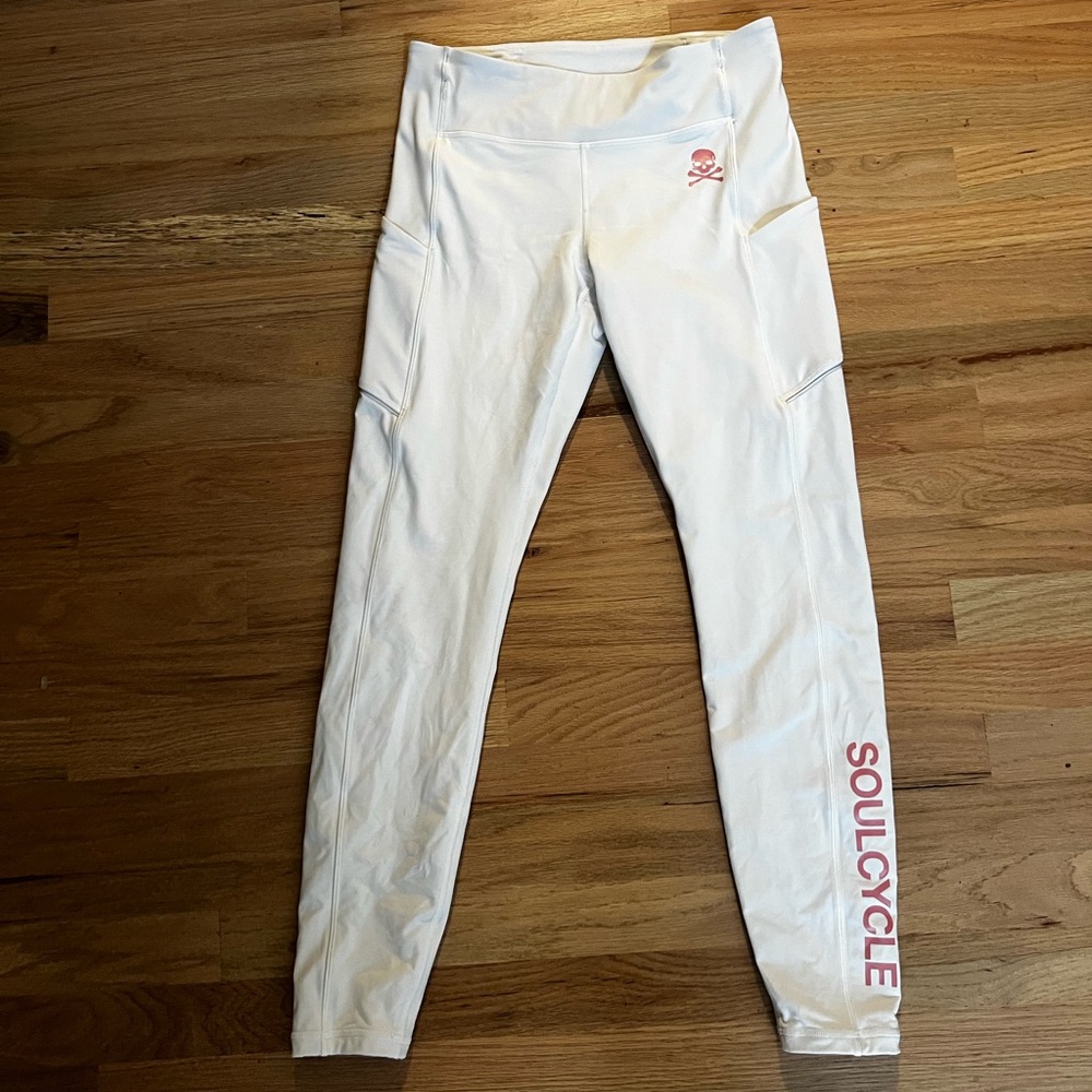 Lululemon SOULCYCLE PBCH White Speed Up Legging Women Size 8